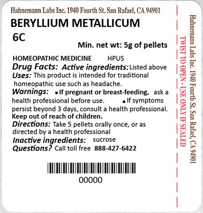 Beryllium Metallicum 6c 5g (Beryllium Metallicum 6c 5g)